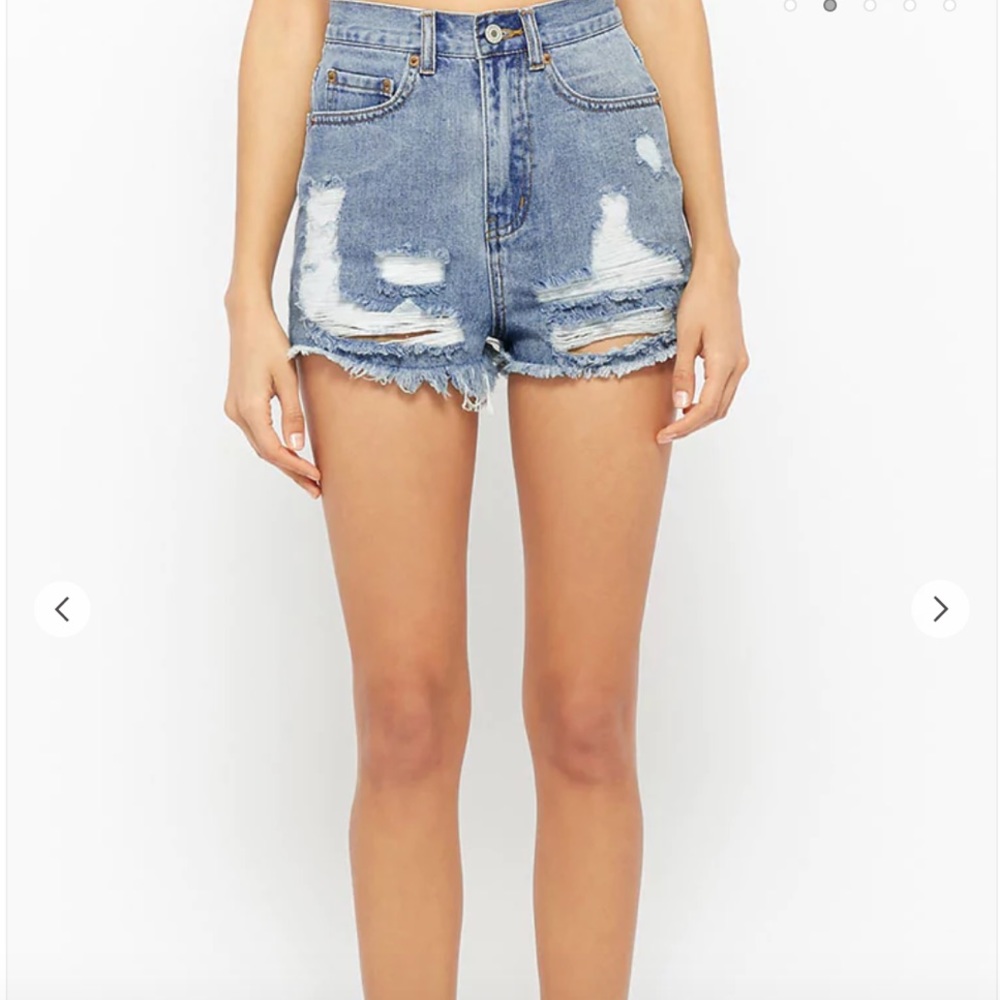 New Forever 21 Distressed Denim Shorts